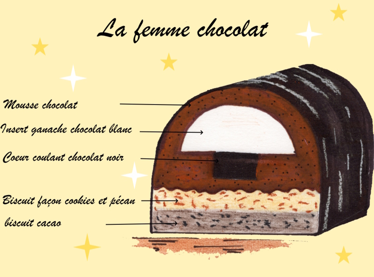 La femme chocolat buche le 18.6 pau La femme chocolat buche le 18.6 pau