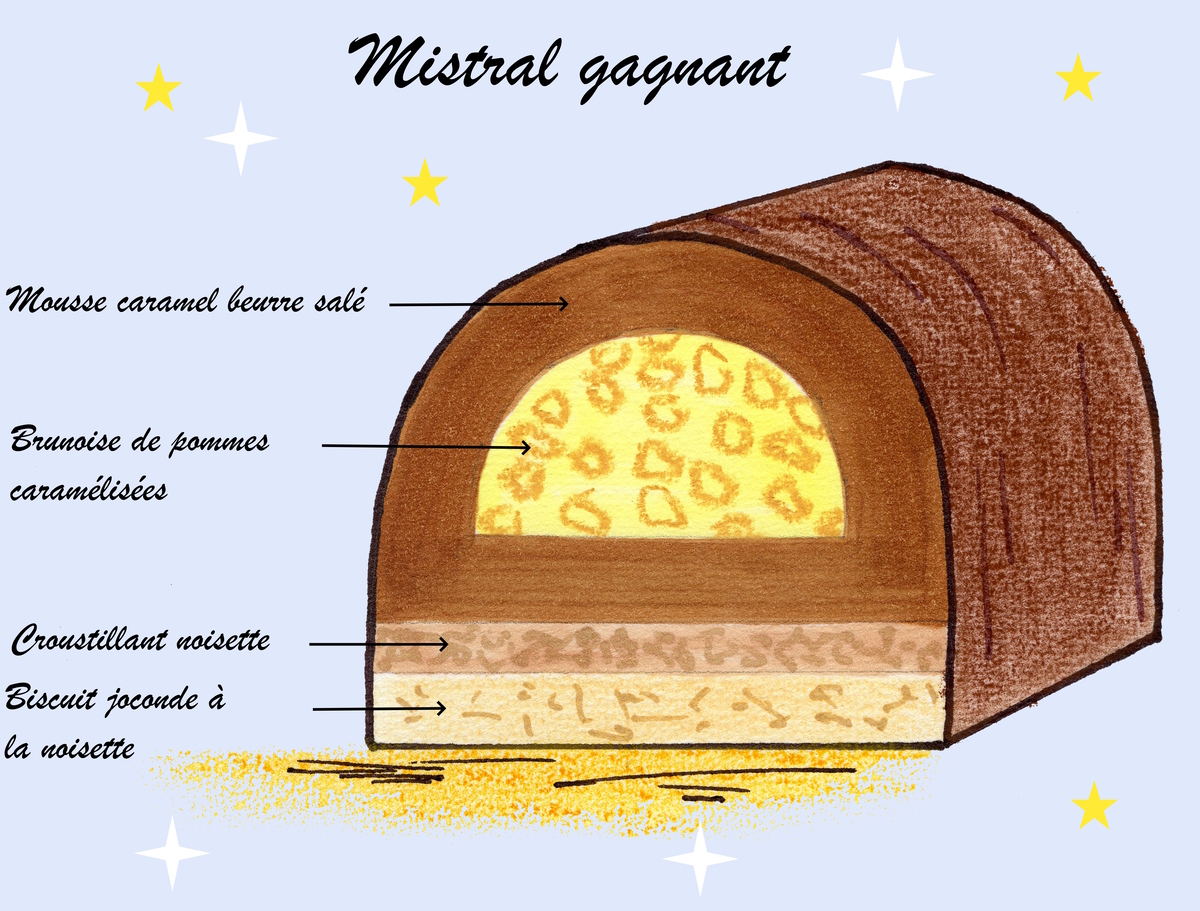 Buche caramel le 18.6 pau Buche caramel le 18.6 pau